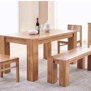 Cuba Solid Oak Large Dining Table gallery detail image