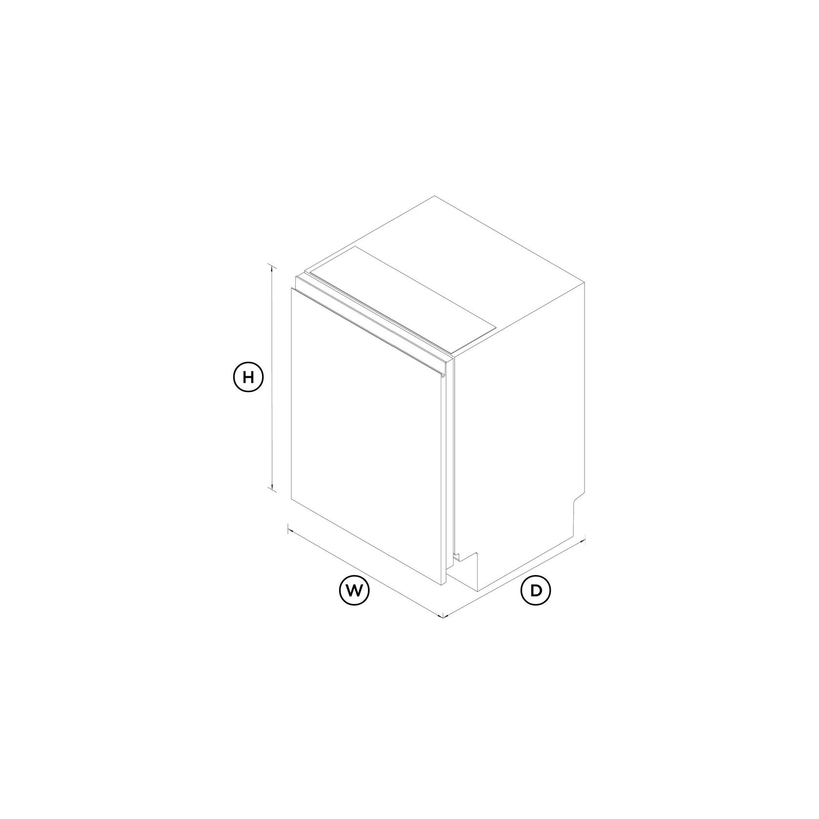 Builtunder Dishwasher, Tall, Sanitise ArchiPro NZ