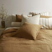 100% French Flax Linen Duvet Cover Set - Ginger gallery detail image