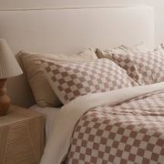 100% Textured Washed Cotton Reversible Duvet - Natural gallery detail image