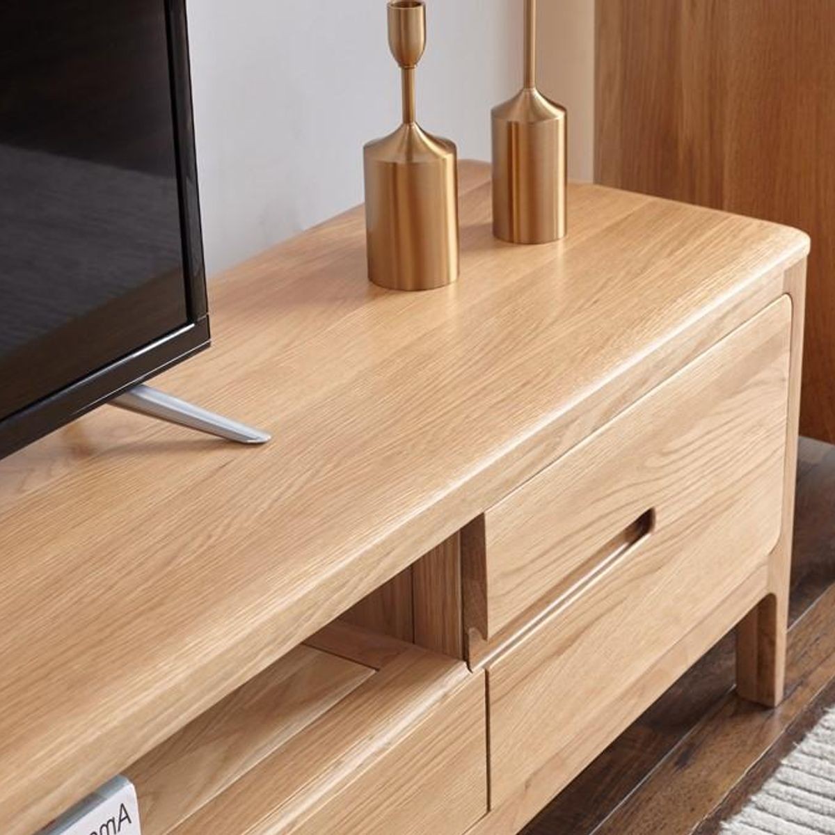Seattle Natural Solid Oak Entertainment Unit ArchiPro NZ