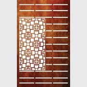 DECORATIVE PRIVACY SCREEN - GRILLE WITH LINES gallery detail image
