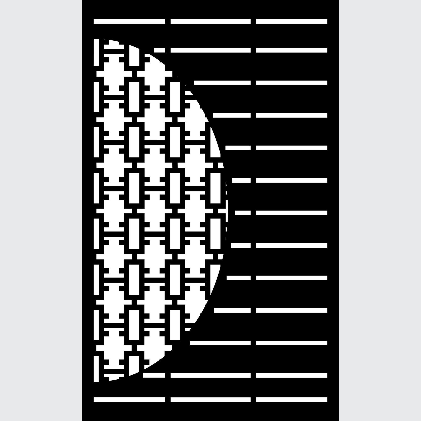 Half Rectangle Jali with Straight Lines gallery detail image