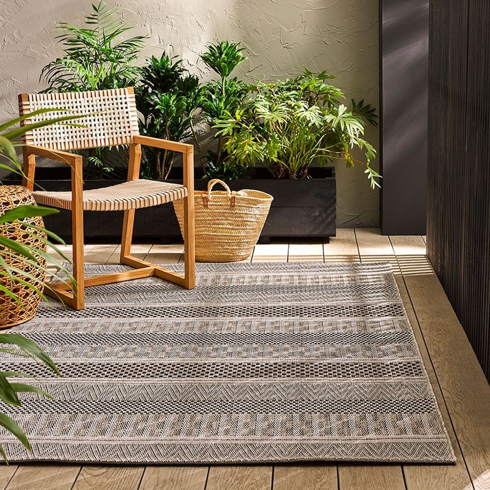 Baya Peru Outdoor Rug - Stone gallery detail image