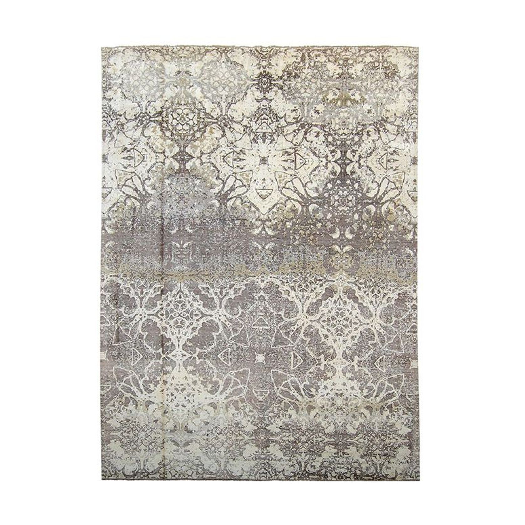 Fine Contemporary Hand-knotted NZ Wool & Silk Rug gallery detail image