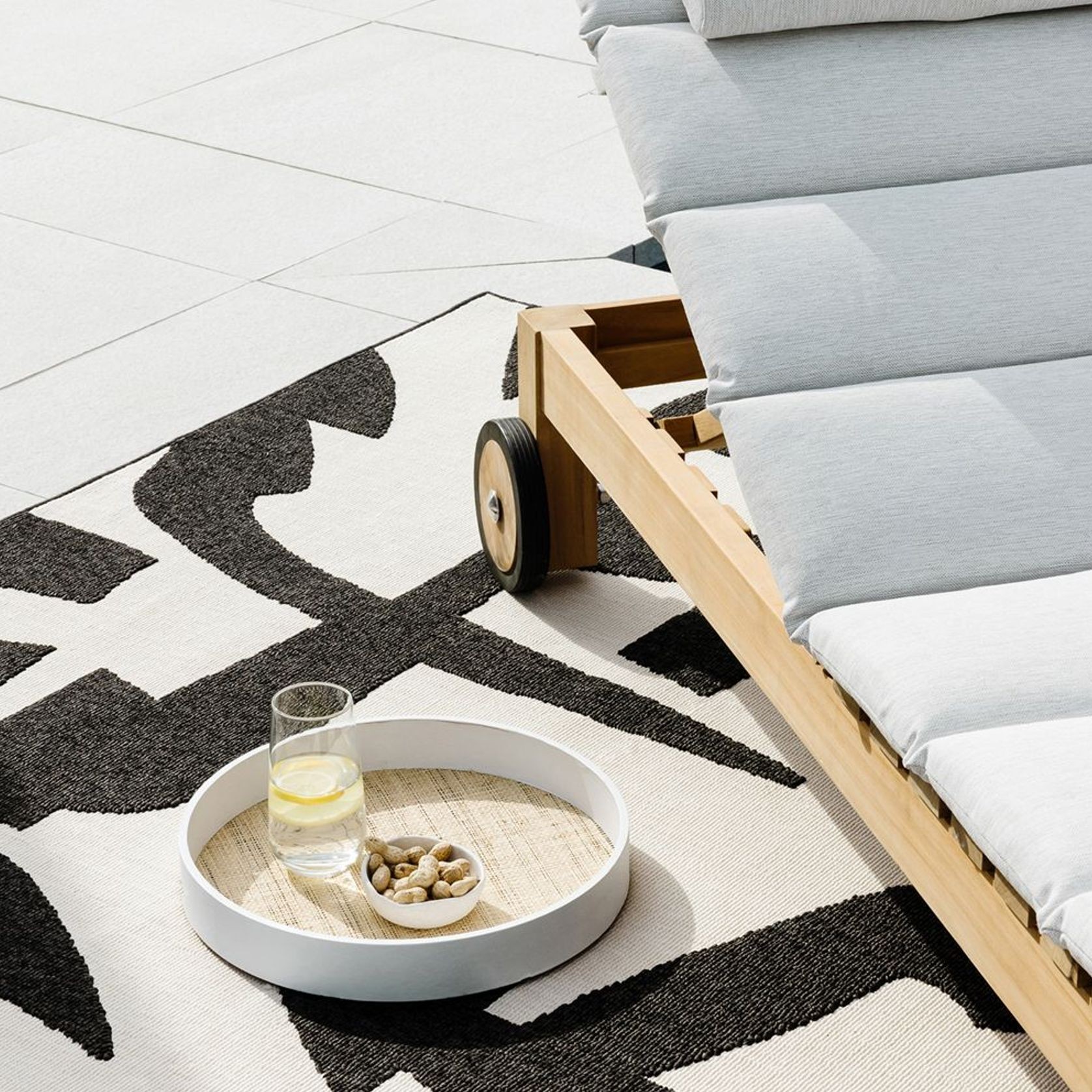 Baya Copacabana In-Outdoor Rug | Colour Black/Ecru gallery detail image