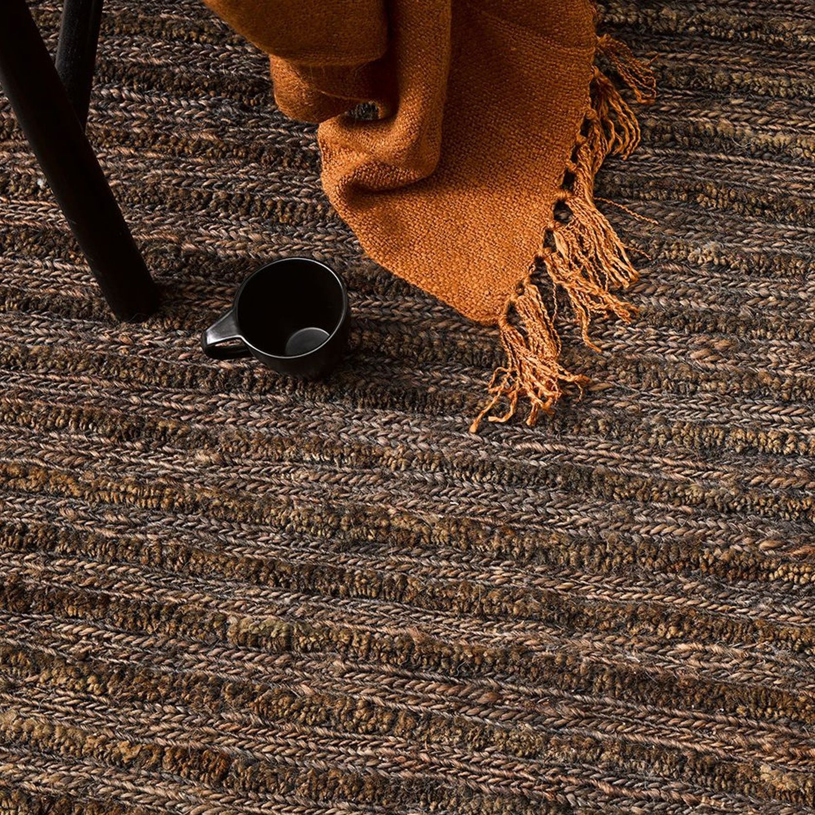 Baya Kencho 100% Jute Floor Rug - Bark gallery detail image