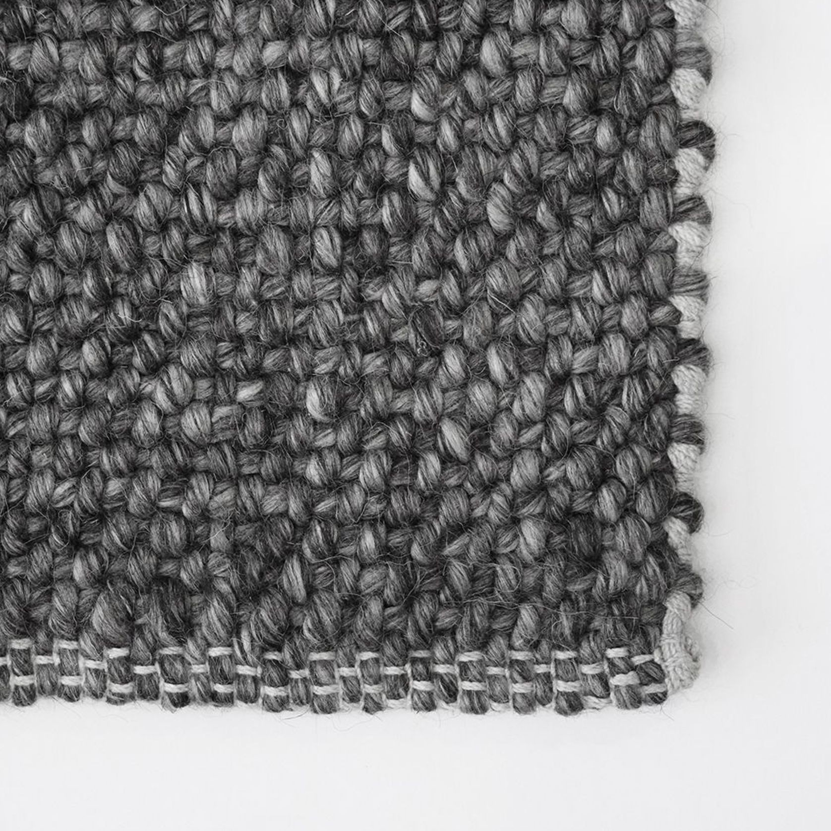 Baya Nebraska Handwoven Textured Rug - Charcoal gallery detail image