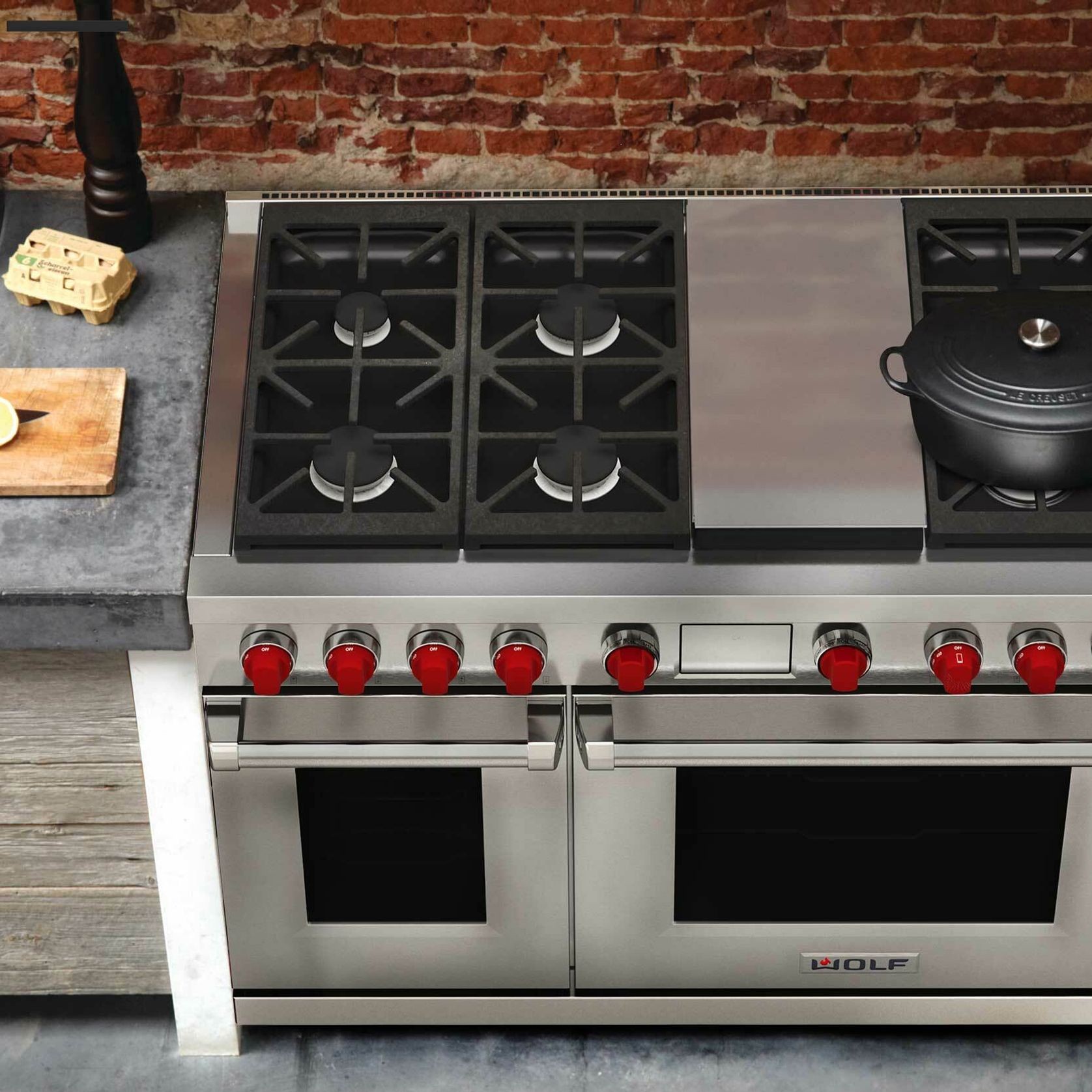 Wolf 122cm Dual Fuel Range 6 Burners and Infrared ArchiPro NZ