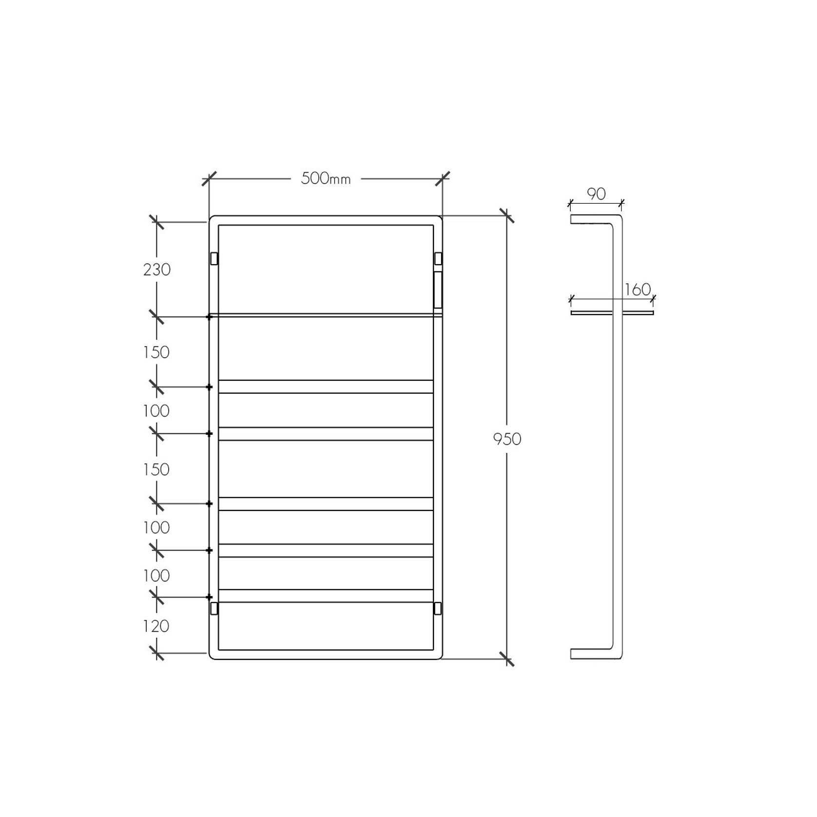 Kingsley Heated Towel Rail With Timer & Temp Setting ArchiPro NZ