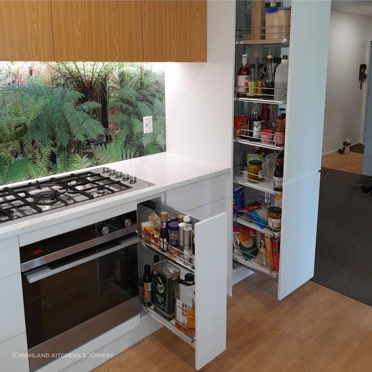 Under bench sales pull out pantry