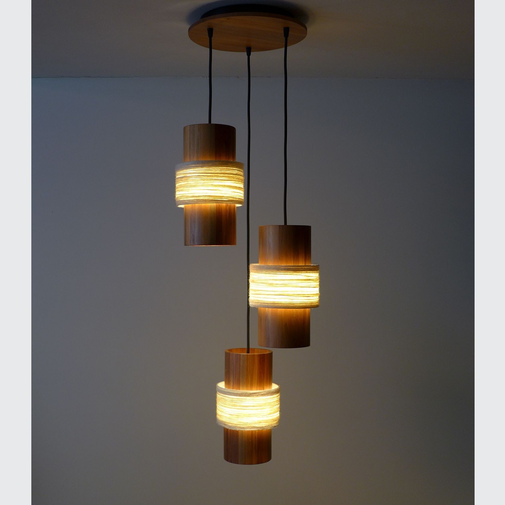 Circlet Wood & Wool Shade Light gallery detail image