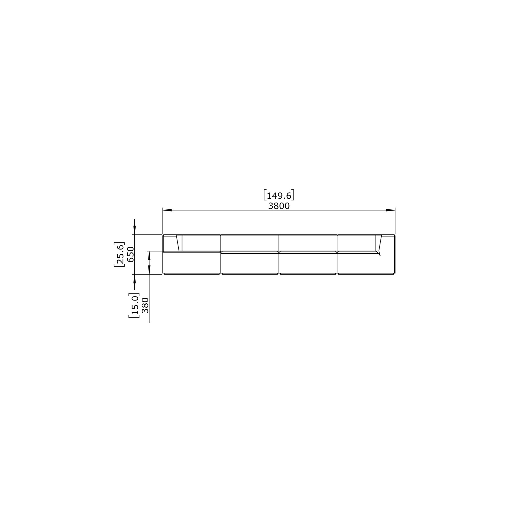 Blinde™ Relax Modular 5 Sofa Chaise gallery detail image