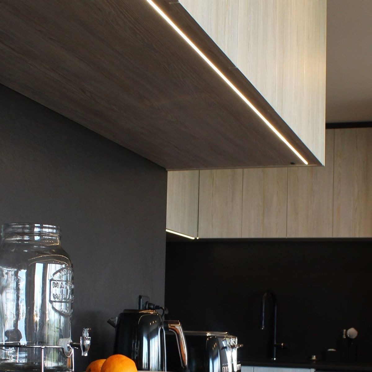 Overhead cheap strip lighting