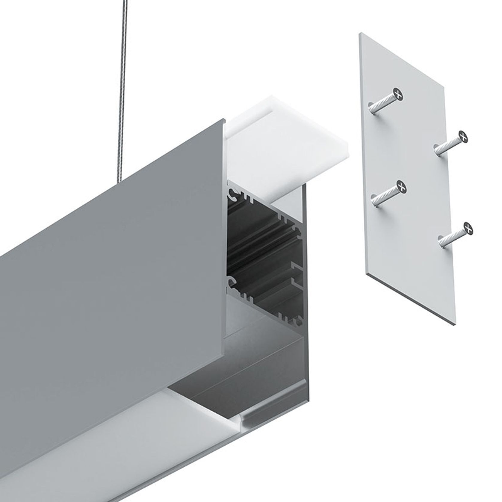 Wall/Pendant Profile & Opal Diffuser | LEDCHAN610 gallery detail image