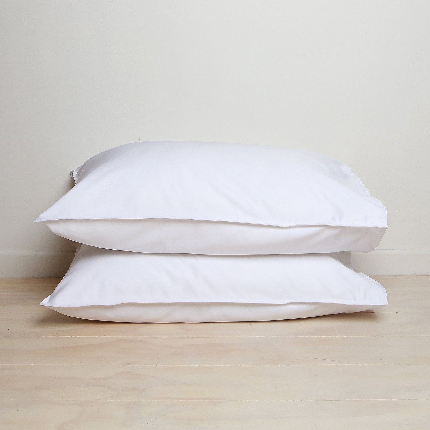 1000TC 100% Cotton Hotel Luxe Home Lab Pillowcase Pair- Crisp White gallery detail image