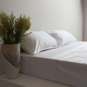 1000TC 100% Cotton Hotel Luxe Home Lab Pillowcase Pair- Crisp White gallery detail image