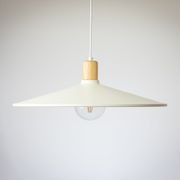 60cm Metal Pendant with Wooden Lamp Holder gallery detail image