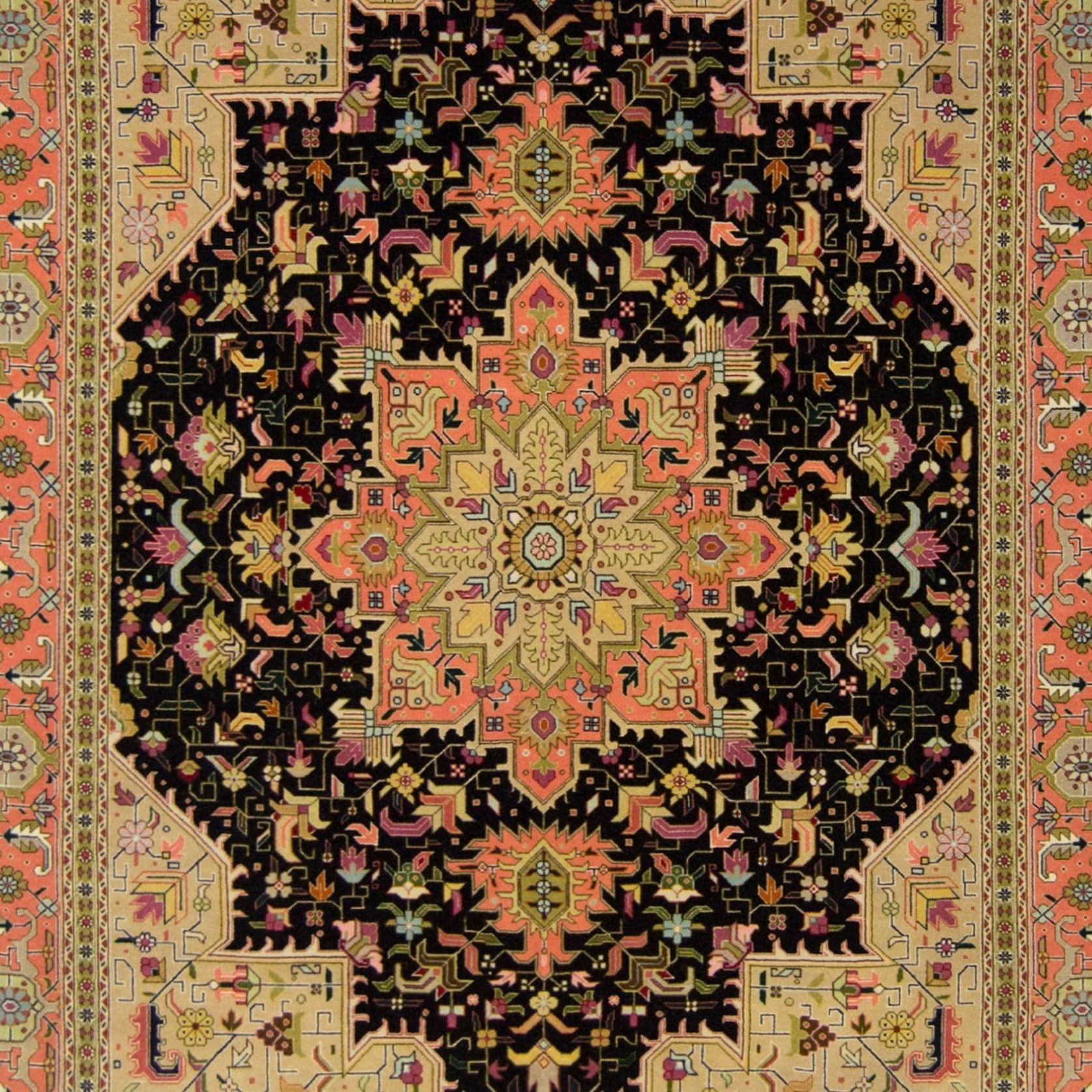 Super Fine Hand-knotted Persian Wool and Silk Tabriz Rug 153 cm x 200 cm gallery detail image