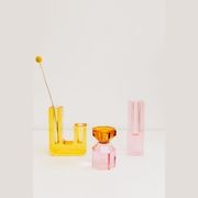 Gem Candle Holder Amber/Pink gallery detail image