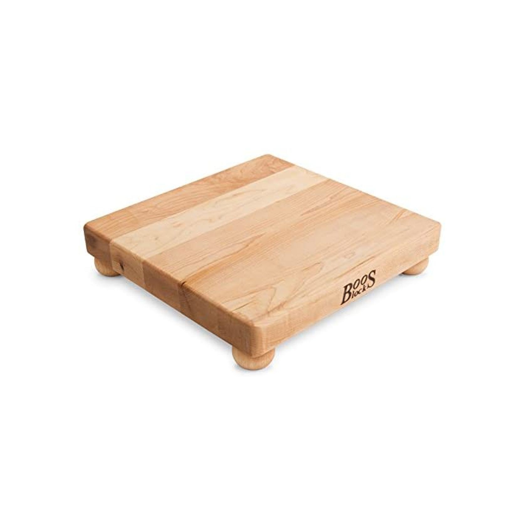 Boos Block Maple Wood Edge Grain Cutting Board w Feet 30cm Square
