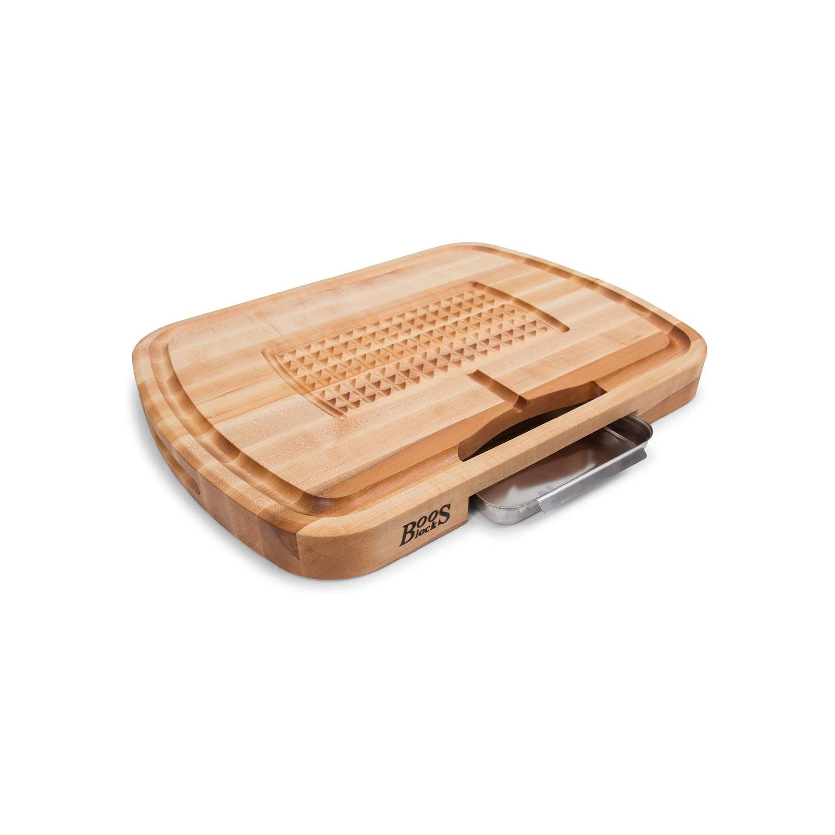 Boos Block Carving Collection Reversible Maple Cutting Board With Juice Groove And Pan gallery detail image
