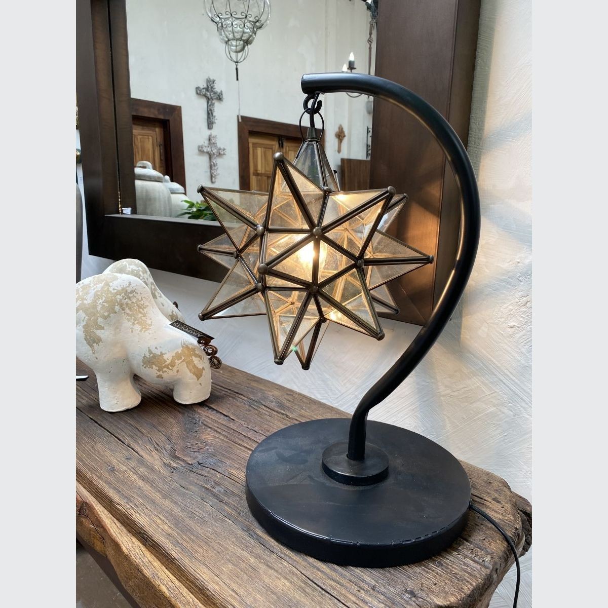 Glass discount star lamp