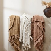Baya Millhouse Throw - Clay | 100% Linen gallery detail image