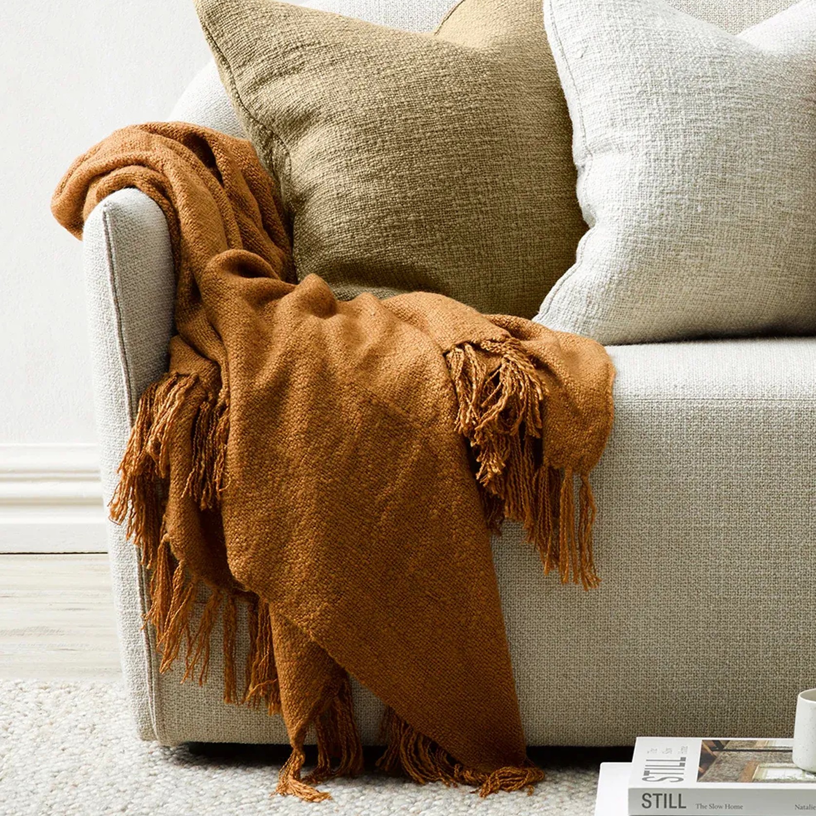 Baya Serenade Throw - Nutmeg | Acrylic gallery detail image