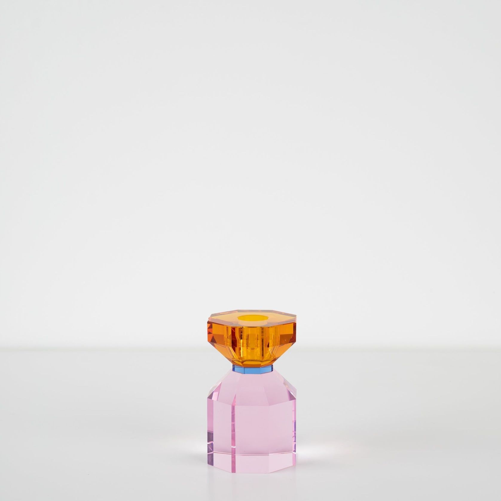 Gem Candle Holder Amber/Pink gallery detail image