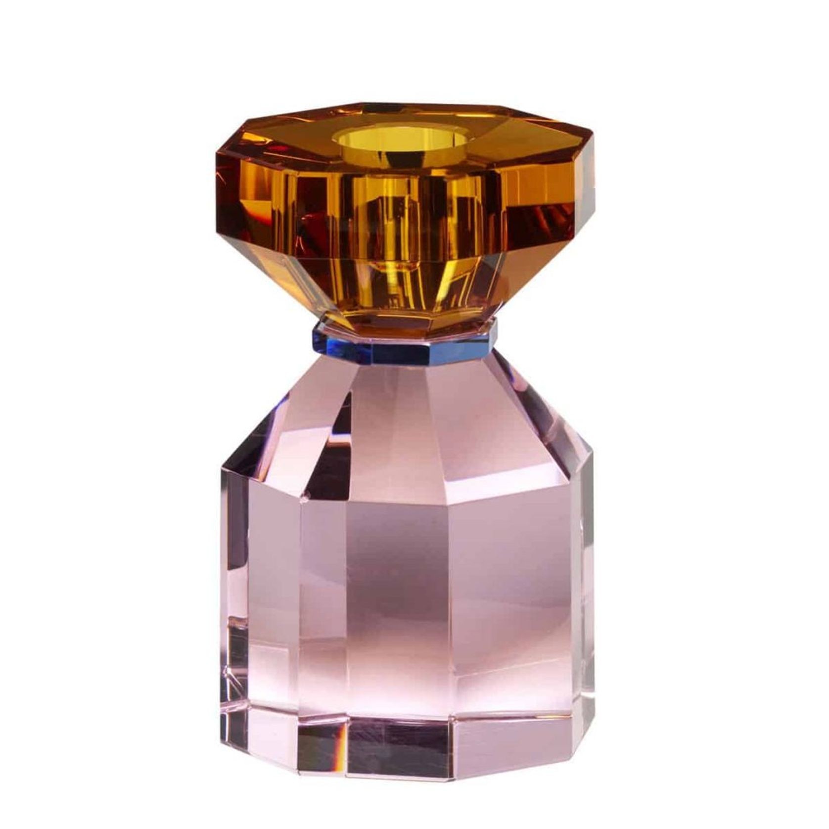 Gem Candle Holder Amber/Pink gallery detail image