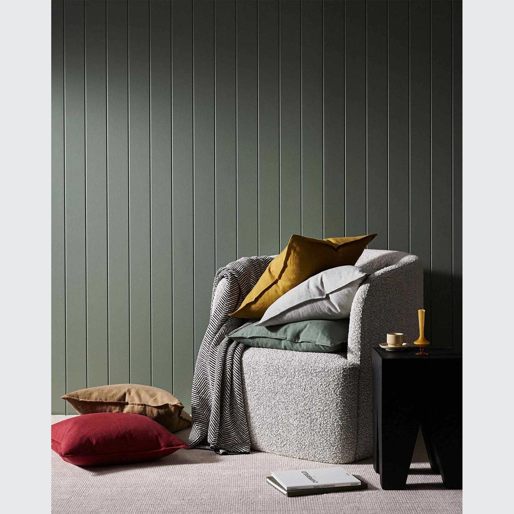 Weave Home European Linen Como Cushion - Laurel | Square and Lumbar | Three Sizes gallery detail image