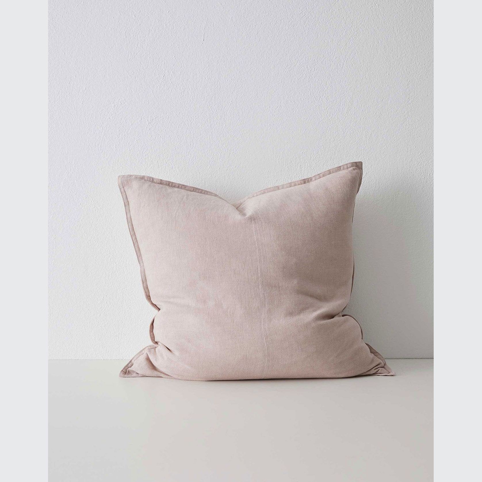 Weave Home European Linen Como Cushion - Blush | Square and Lumbar | Three Sizes gallery detail image
