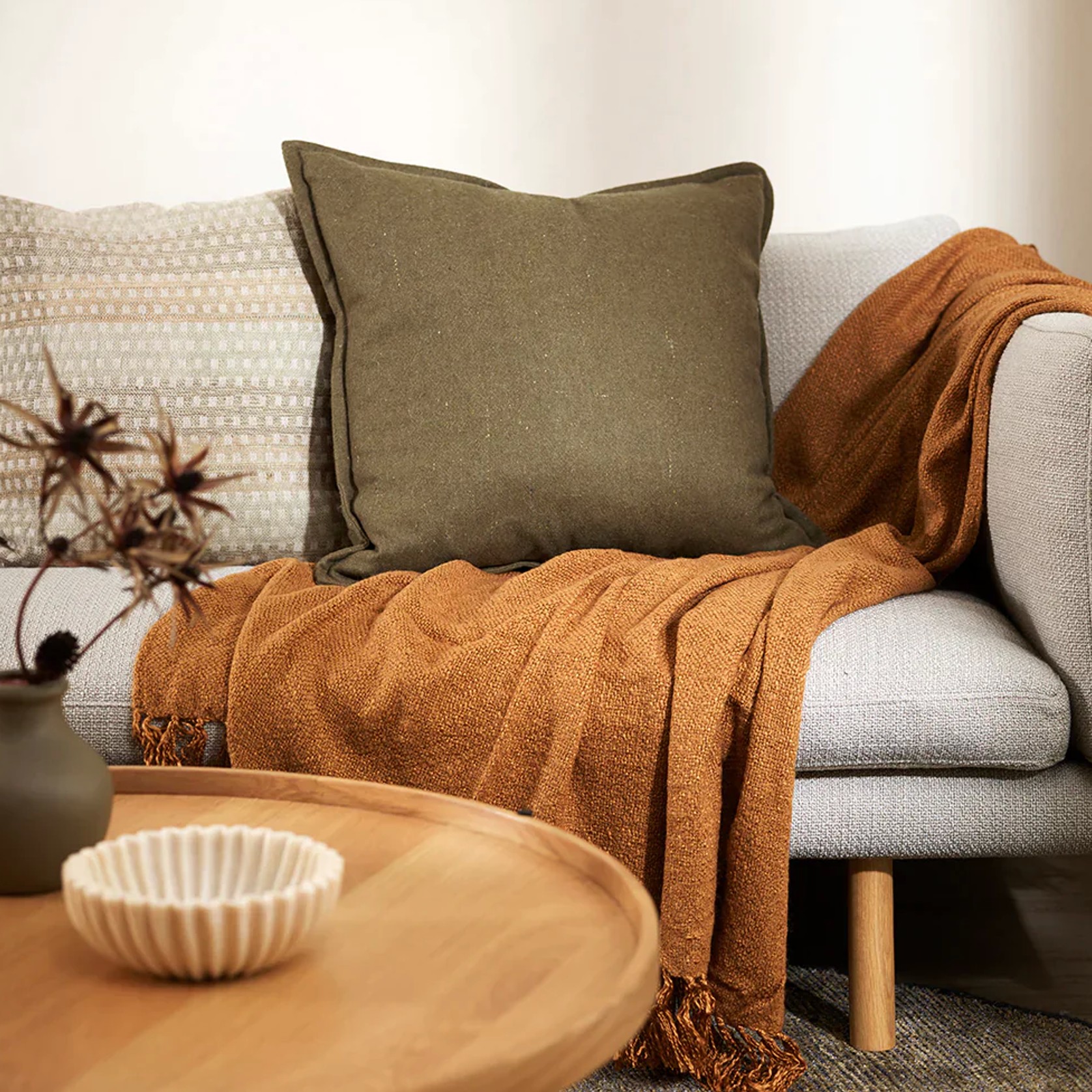 Baya Serenade Throw - Nutmeg | Acrylic gallery detail image