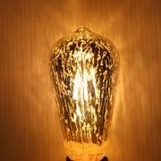 Silver decorative T64 E27 Light Bulb gallery detail image