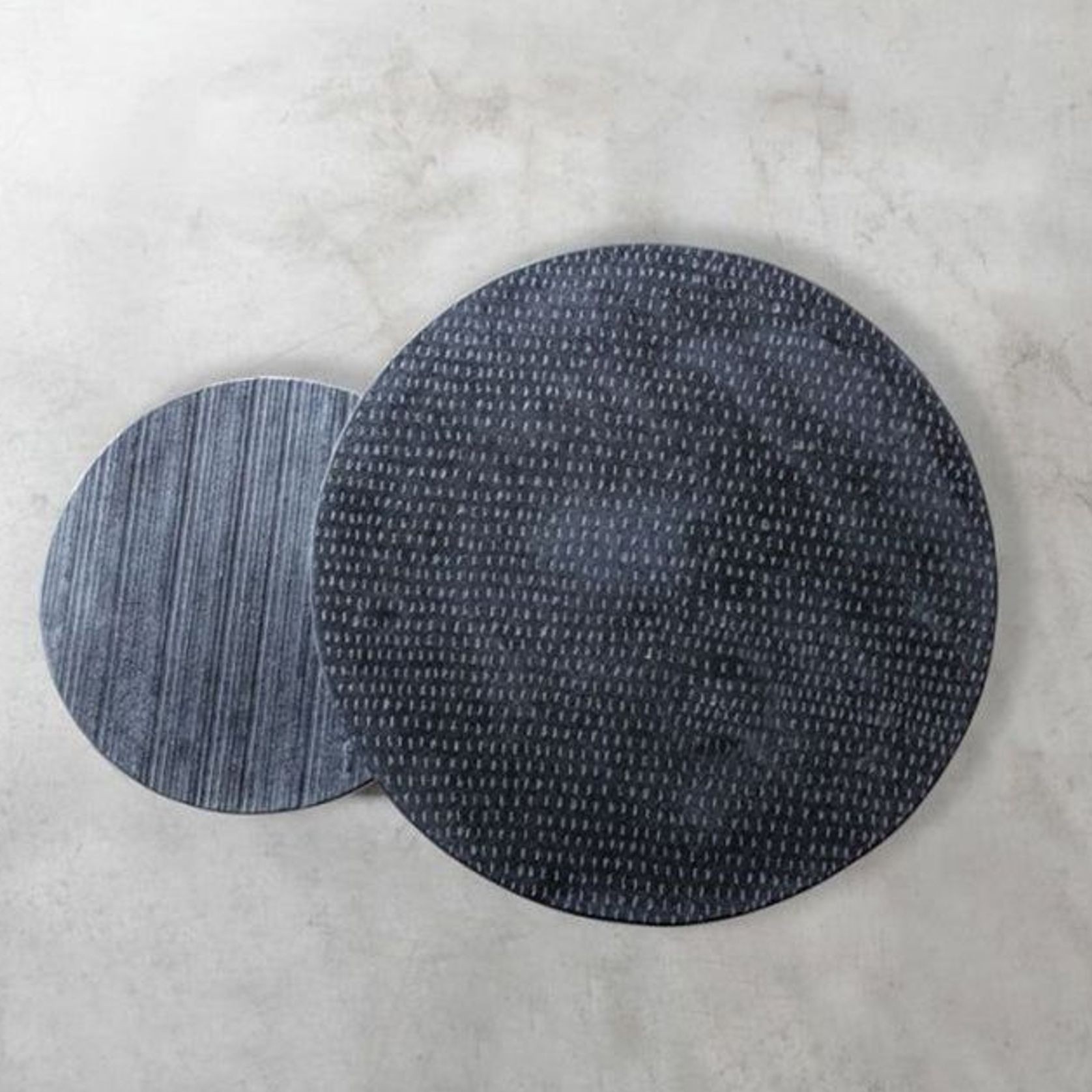 Classic Nested Side Tables (Etched & Striped Marble) ArchiPro NZ