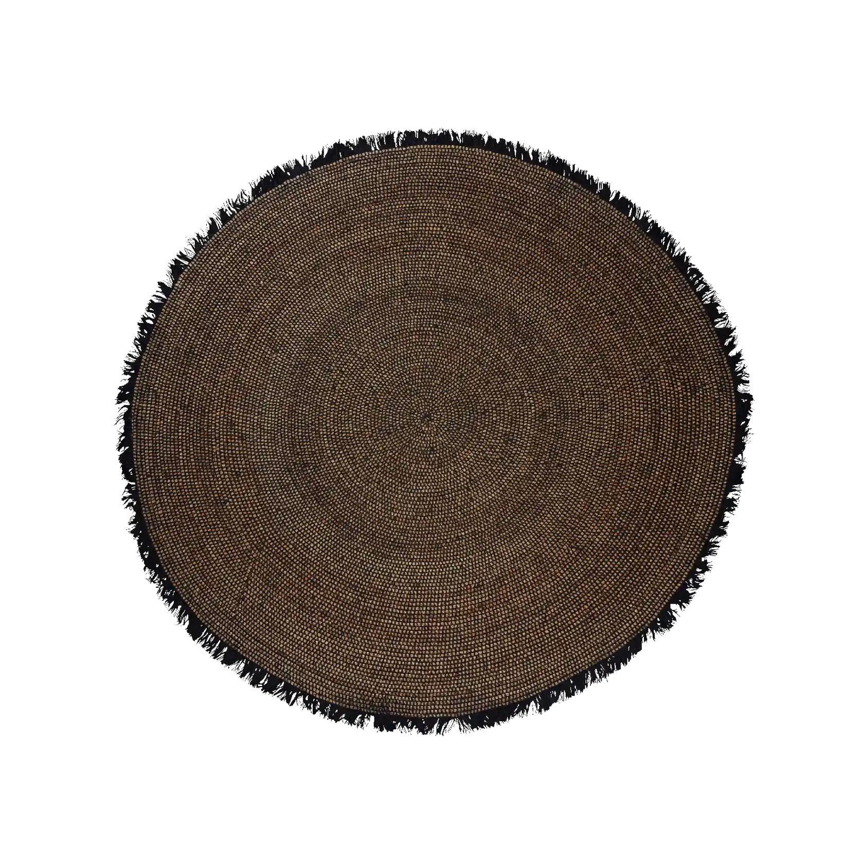 Tribe Home Reef Rug - Black | Round gallery detail image