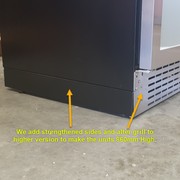 Quiet & Energy Efficient Triple Glazed Bar Fridge - Stainless Steel Left Hinged gallery detail image