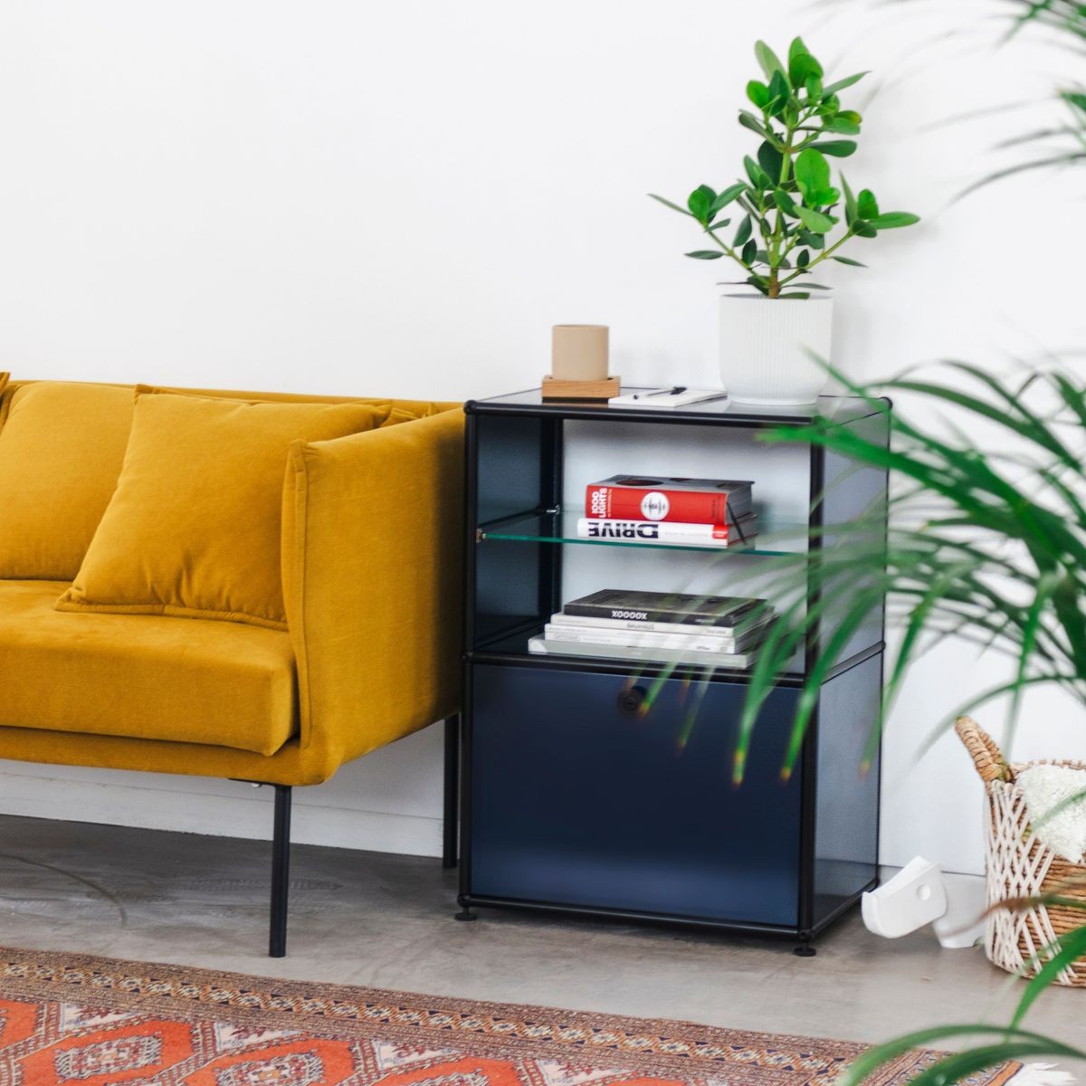 konektra Modular side Table Storage Unit in Blue ArchiPro NZ