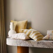 Weave Home Vito Striped Linen Cushion - Limoncello | 50 x 50cm gallery detail image