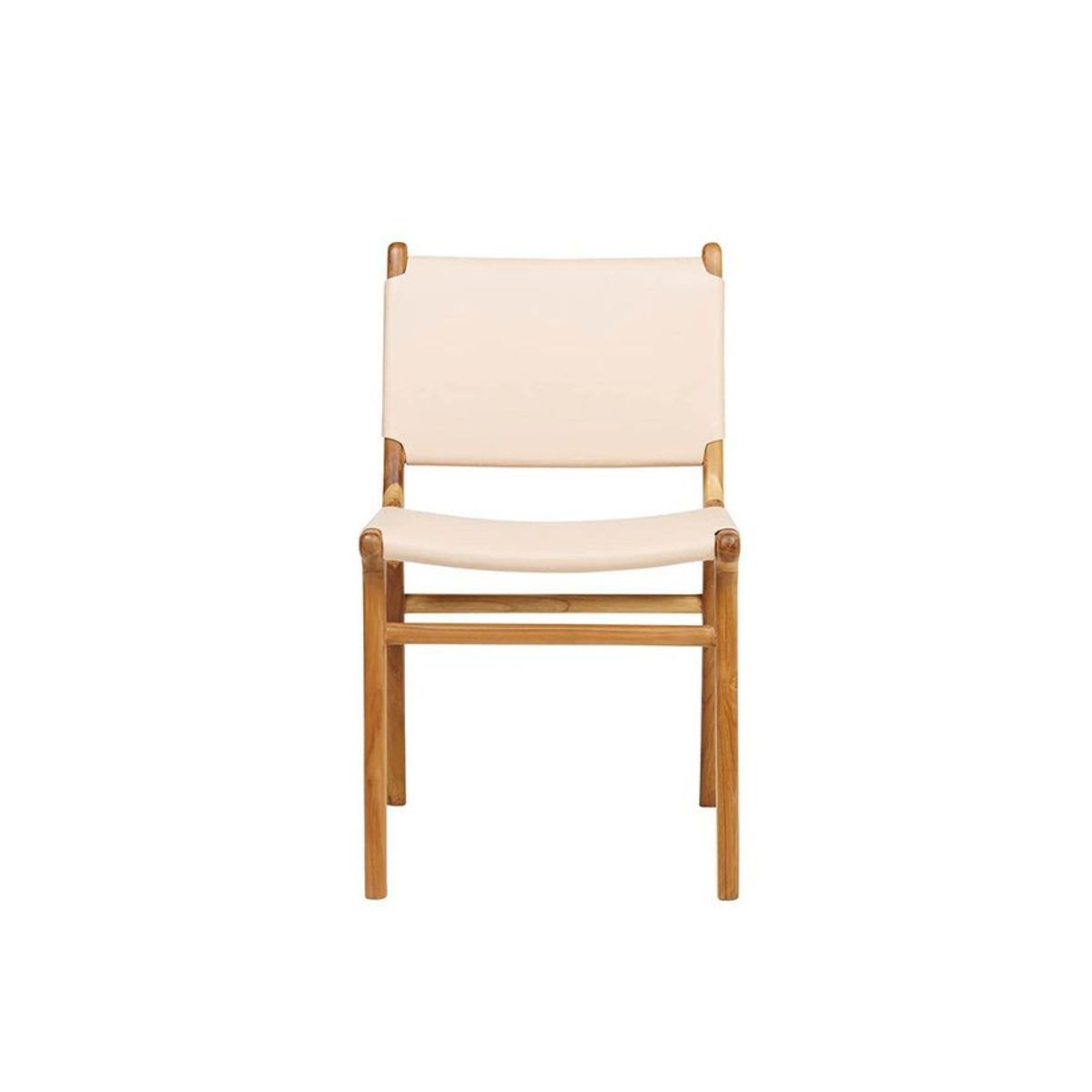 Flat leather dining chair discount