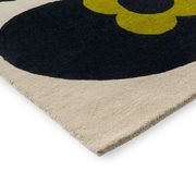 Orla Kiely Striped Wild Rose Rug - Fawn | 100% Wool Designer Floor Rug gallery detail image
