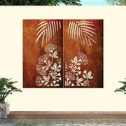 LASER CUT GARDEN METAL ART - POHUTUKAWA PANEL SET gallery detail image