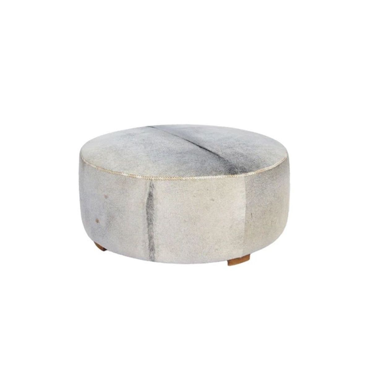 Grey cowhide hot sale ottoman