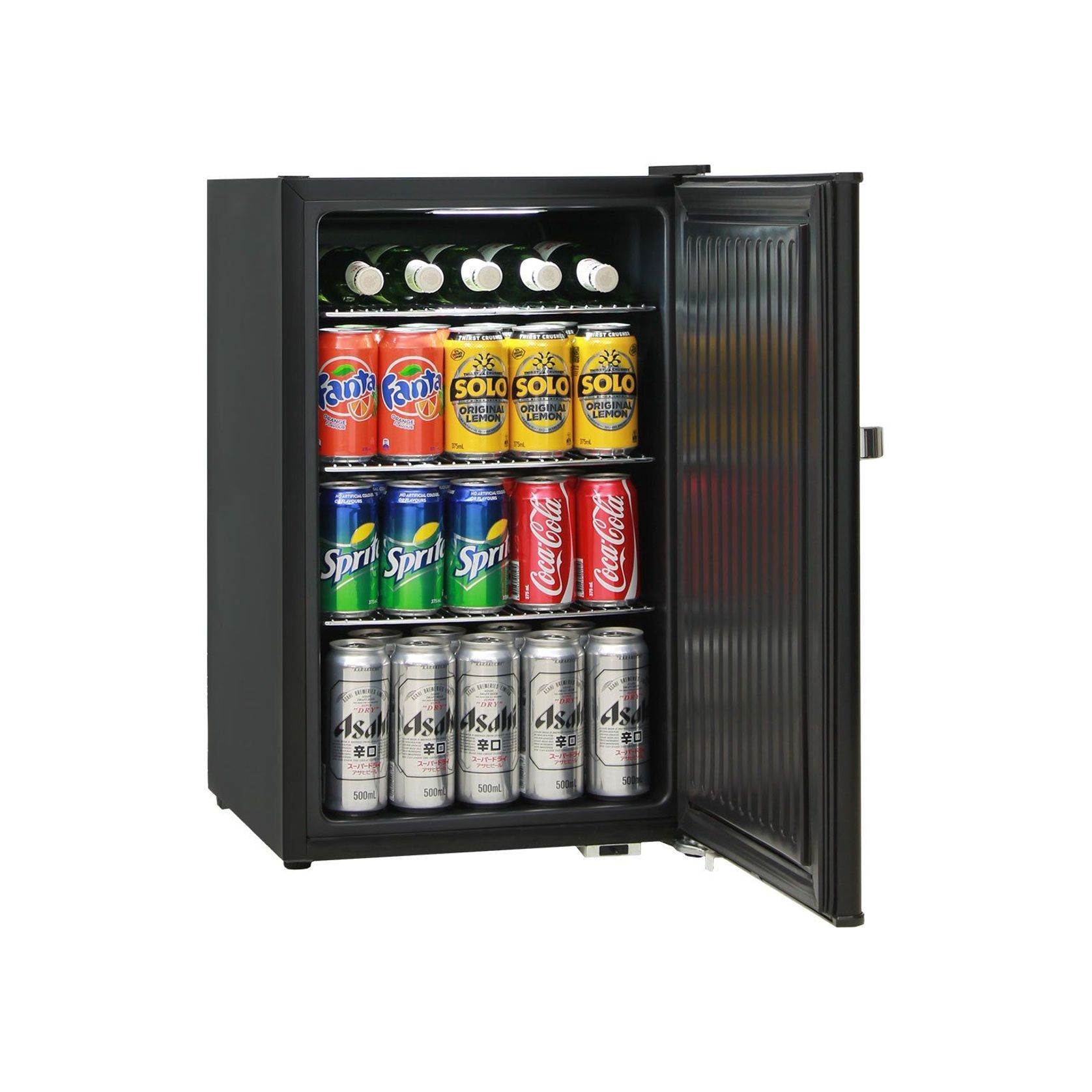 Retro Safe Design Mini Bar Fridge 70 Litre Br& With Opener gallery detail image