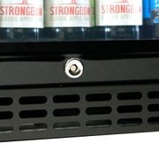 Black Heated Glass 2-Door Under Bench Bar Fridge gallery detail image