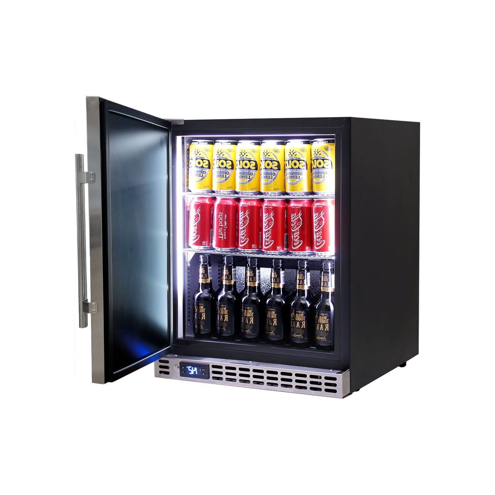 Front Venting Under Bench Heated Glass Door Bar Fridge Model SK86L-B-HD gallery detail image