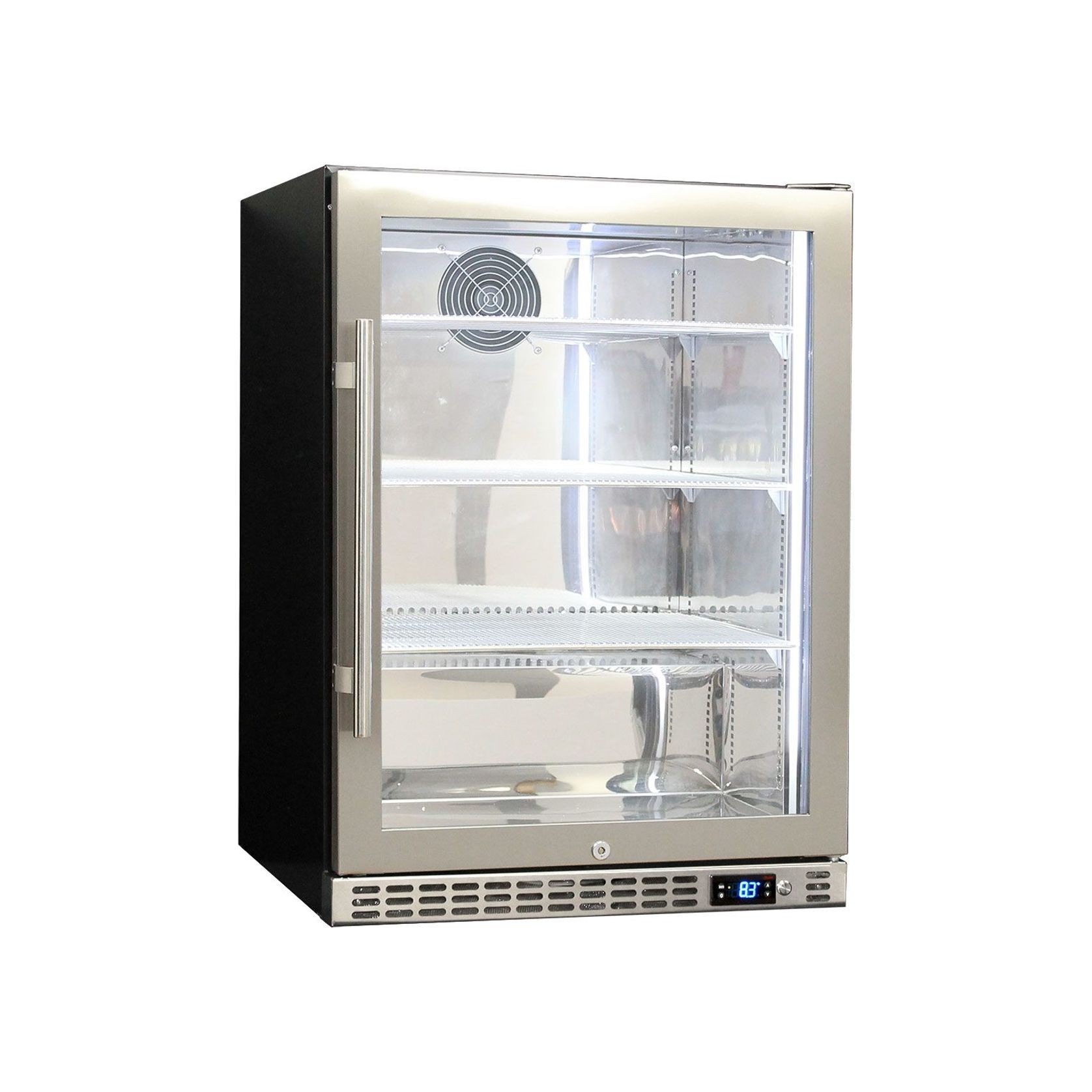 Front Venting Under Bench Glass Door Bar Fridge Heated Glass Model SK156R-HD gallery detail image