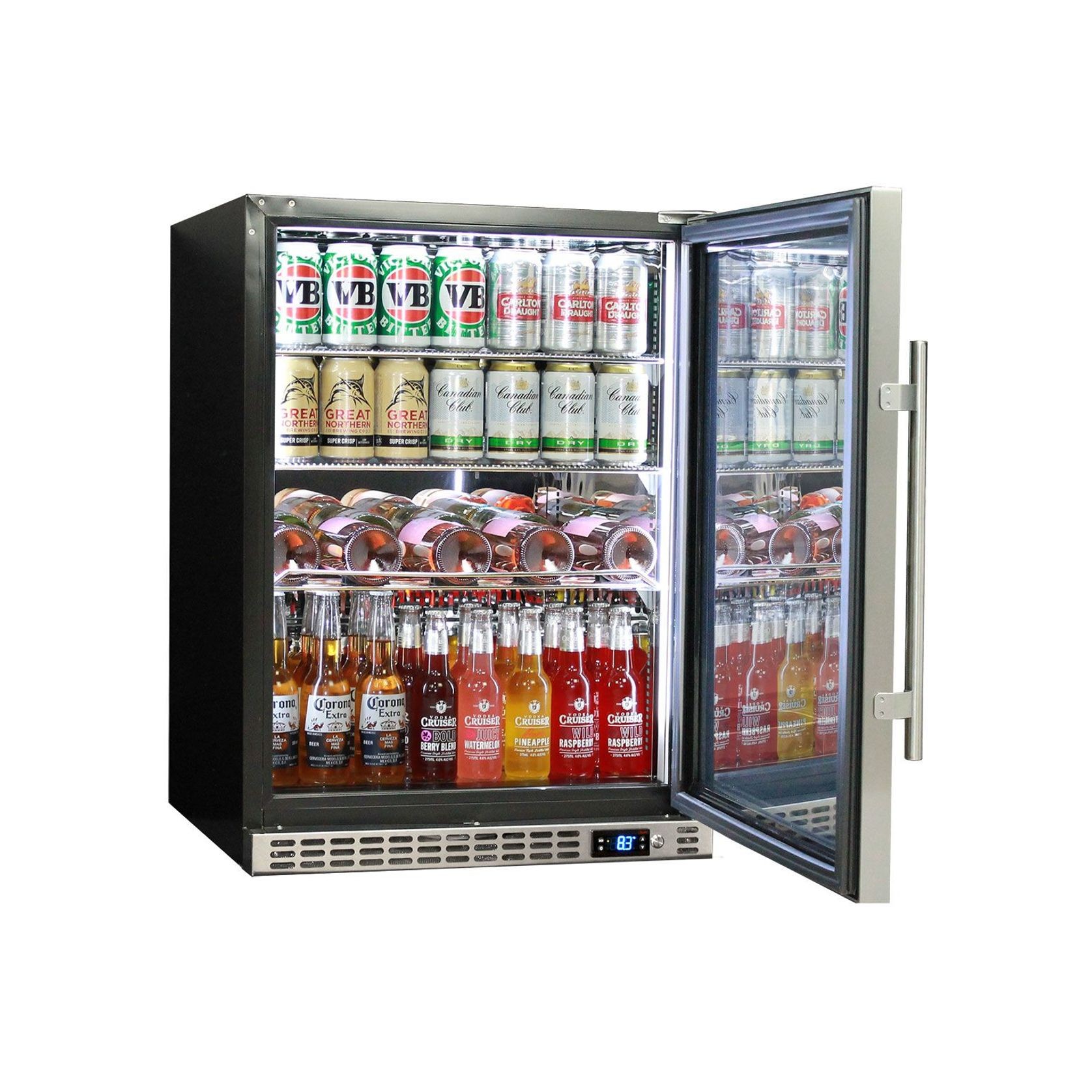 Front Venting Under Bench Glass Door Bar Fridge Heated Glass Model SK156R-HD gallery detail image