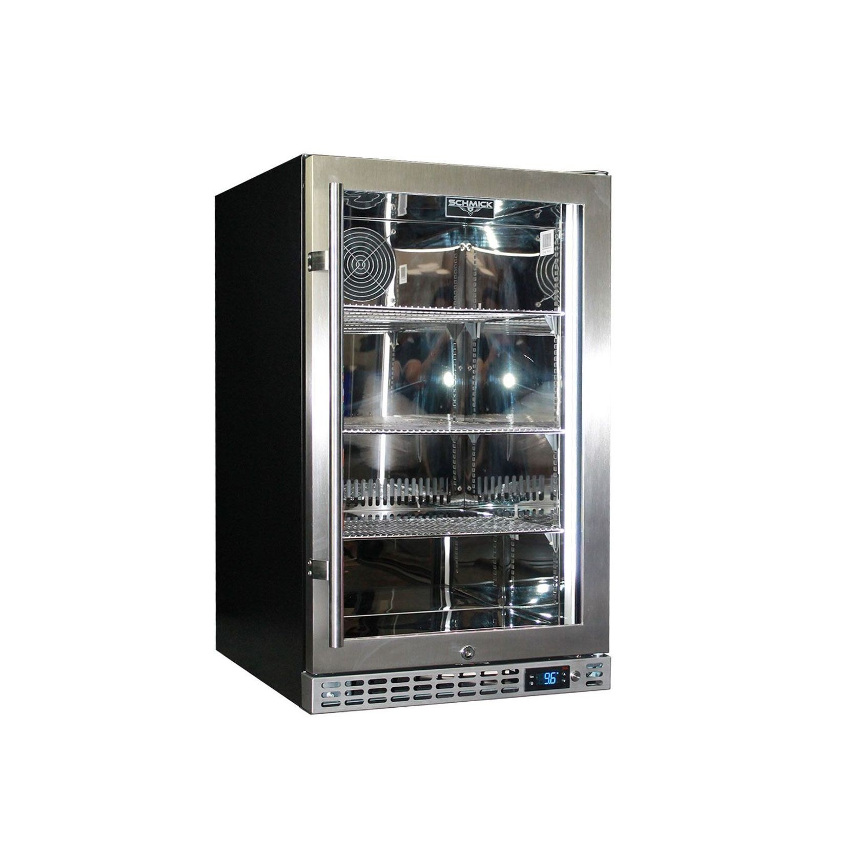 Front Venting Under Bench Glass Door Bar Fridge Heated Glass Model SK126R-HD gallery detail image